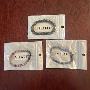Vitality Lava Diffuser Bracelet Set of 3 Different Bracelets and Colors